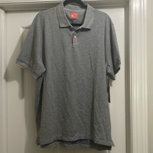 Nike light gray standard fit polo